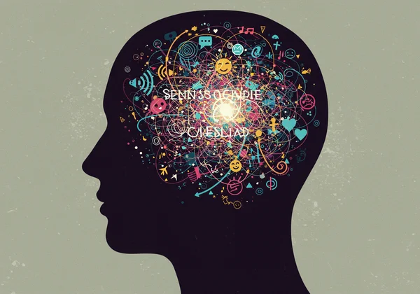 Abstract art of a person feeling sensory overload.