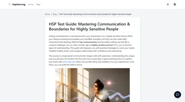 HSP Test Guide: Mastering Communication & Boundaries for Highly Sensitive People