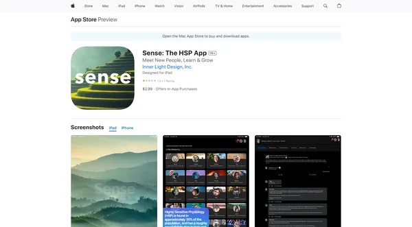 Sense: The HSP Connection App
