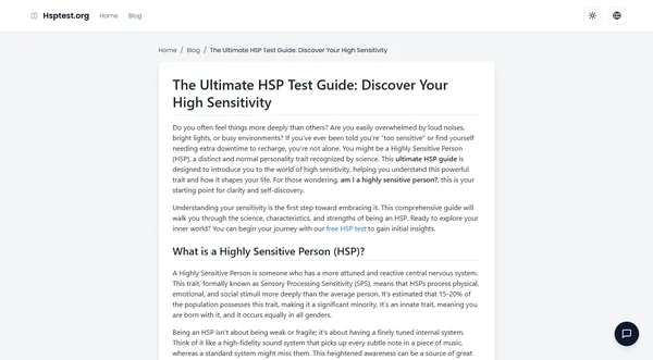 The Ultimate HSP Test Guide: Discover Your High Sensitivity