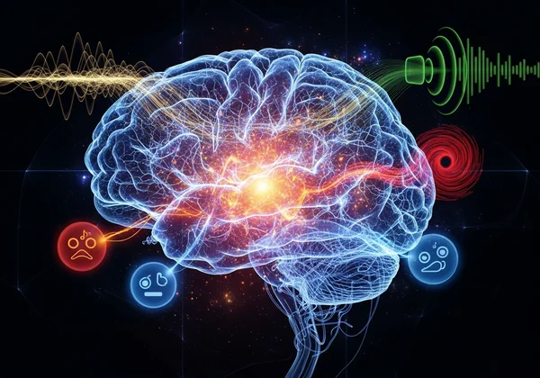 Abstract brain showing deep processing of sensory information.