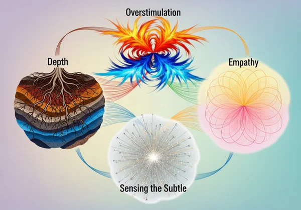 Abstract of the DOES model's core characteristics for HSPs