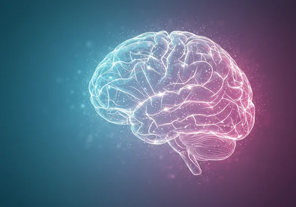 Cerveau abstrait traitant des stimuli de manière profonde et intense.