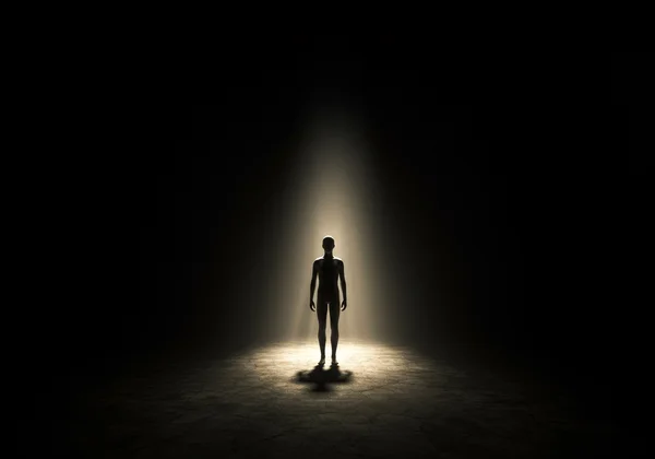 Person embracing their sensitive strength, moving from shadow to light.