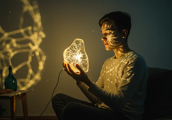 A person reflecting while completing a self-assessment on a tablet, symbolizing the journey of self-discovery.